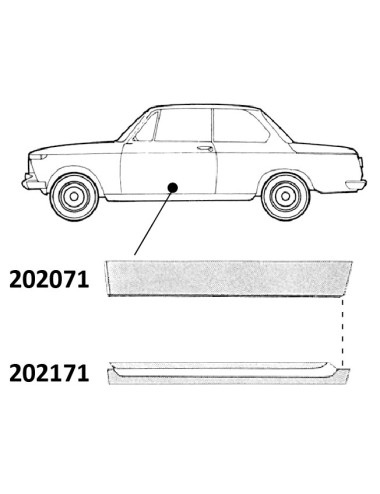 BMW 1502/2002 BAS DE PORTE...