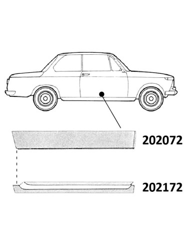 BMW 1502/2002 TUERBLECH RECHTS