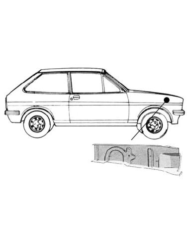 FORD FIESTA DESSUS JOUE...