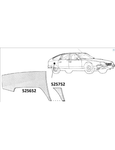 CITROEN CX REARWING LOWER...